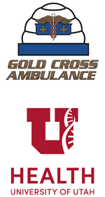 U of U Health and Gold Cross Ambulance logo