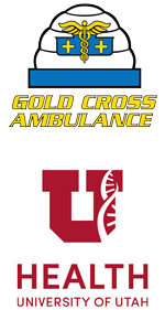 U of U Health and Gold Cross Ambulance logo